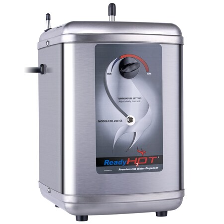 Ready Hot Instant Hot Water Dispenser System, 2.5 Quarts Manual Dial Tank Only, Stainless Steel 40-RH-200-SS